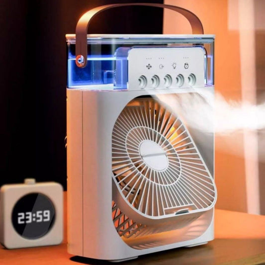 Five-Hole Spray USB Humidifier & Fan – Cool, Calm, Comfortable