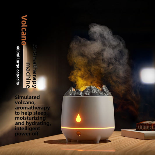 Ultrasonic Flame Aromatherapy Humidifier – Cozy Relaxation at Home